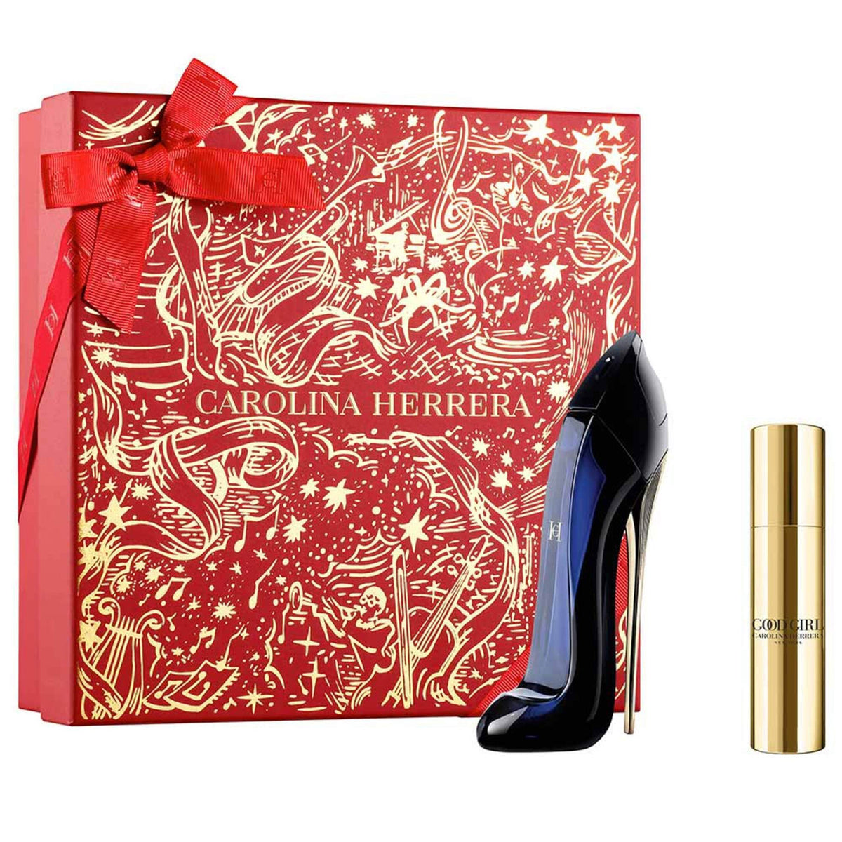 Carolina herrera good girl 2 pcs set: 1.7 eau de parfum spray + 0.34 eau de parfum spray