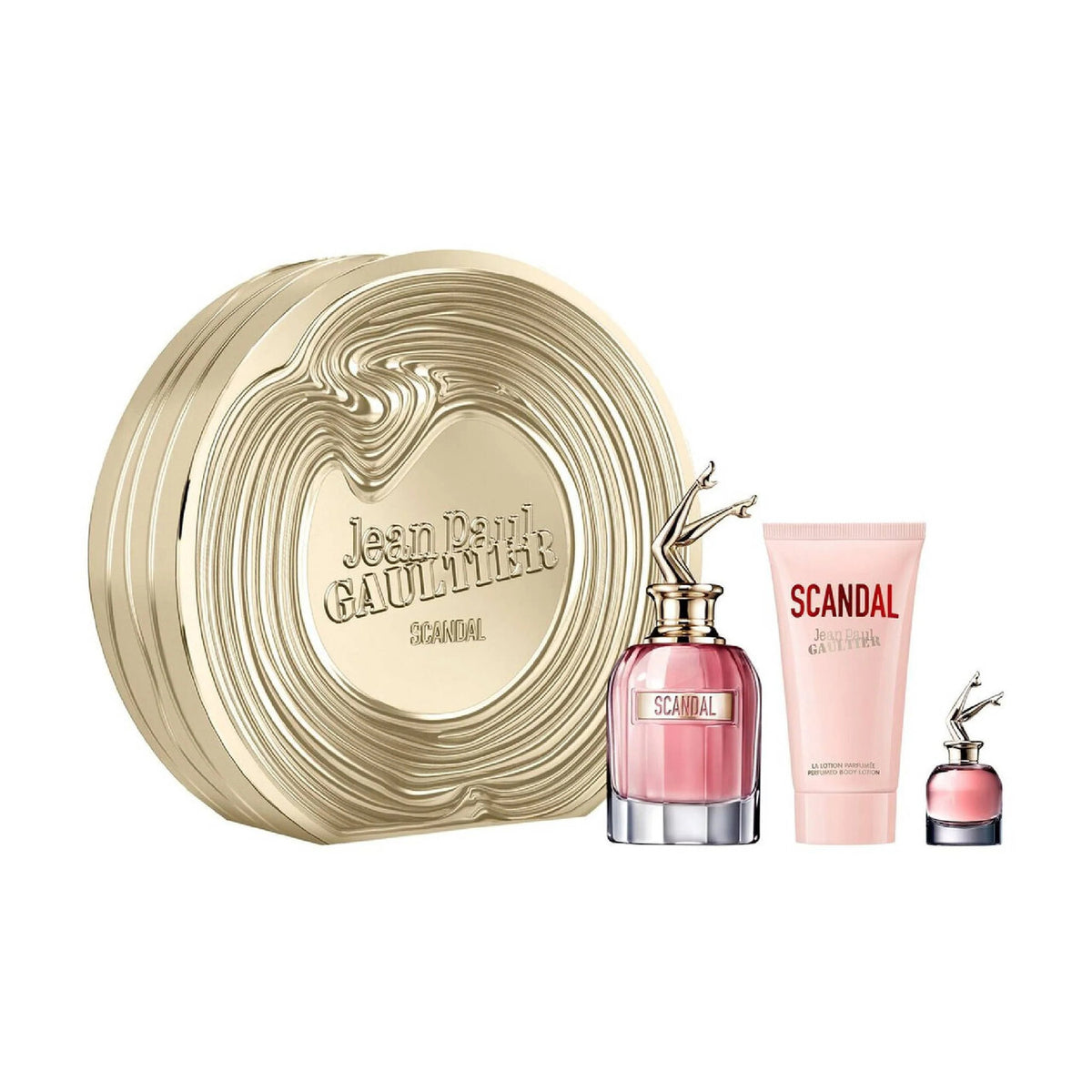 Jean paul gaultier scandal 3 pcs set for women: 2.7 eau de parfum spray + 2.5 body lotion + 0.34 eau de parfum spray