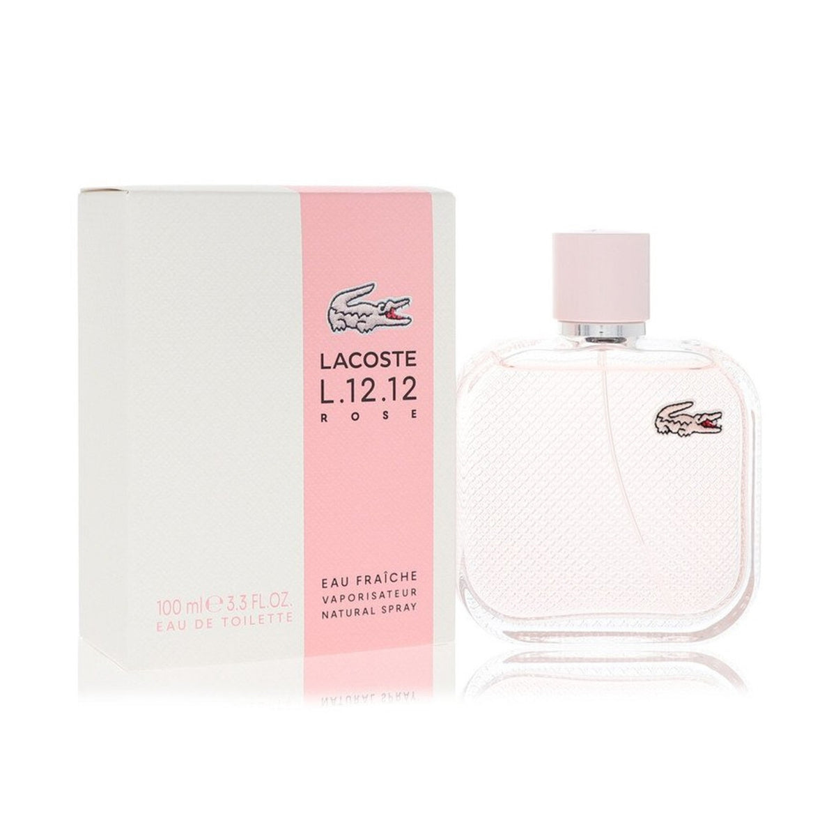 Lacoste l.12.12 rose eau fraiche 3.3 eau de toilette spray.
