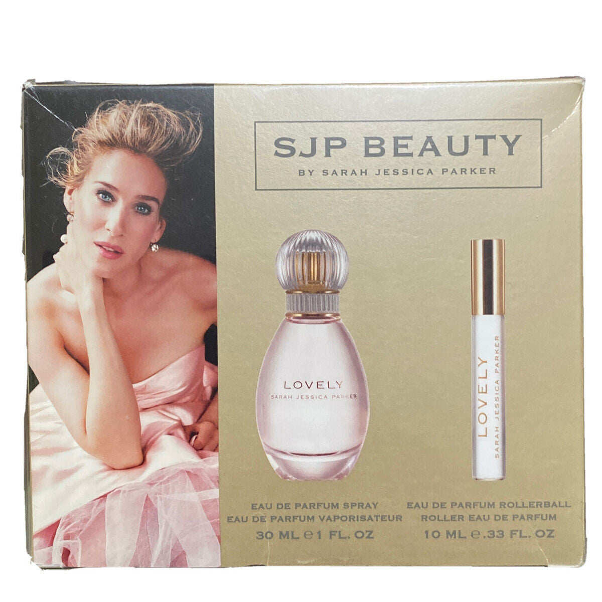 Lovely sarah jessica parker 2 pcs set: 1 oz eau de parfum spray + 0.33 eau de parfum rollerball